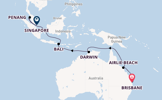 Australia from Brisbane, Australia with the Grand Princess
