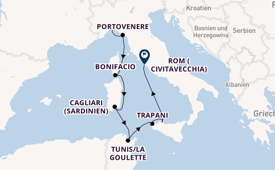 Westliches Mittelmeer ab Genua, Italien auf der Seabourn Ovation
