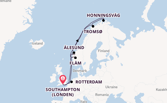 Noorwegen vanaf Southampton (Londen), Engeland met de Celebrity Apex