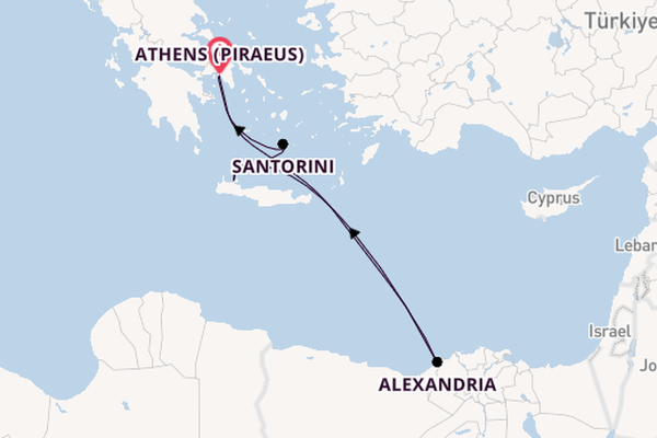 Eastern Mediterranean from Athens (Piraeus), Greece with the Nieuw Statendam