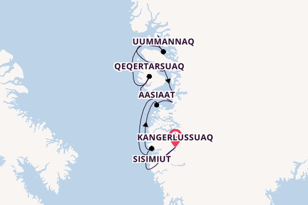 Arktis ab Kangerlussuaq, Grönland auf der MS Hamburg