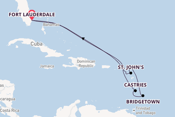 Caribbean vanaf Fort Lauderdale, Verenigde Staten met de Celebrity Ascent