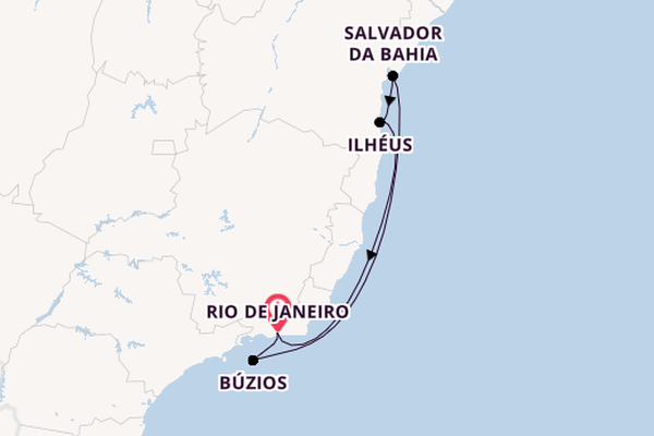 Brazil from Rio de Janeiro, Brazil with the MSC Armonia 
