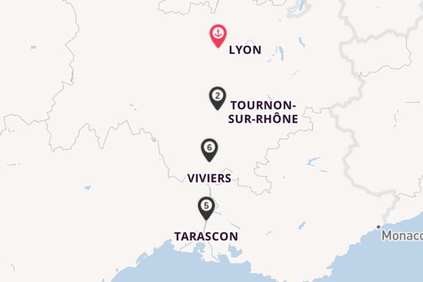 Rhône vanaf Lyon, Frankrijk met de VIVA VOYAGE