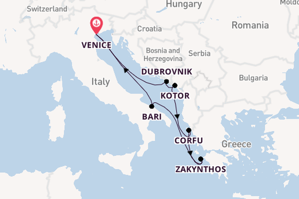 Greek Isles, Montenegro & Croatia From Venice With Stay