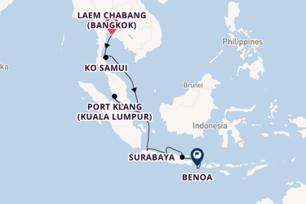 Southeast Asia from Laem Chabang (Bangkok), Thailand with the Seven Seas Explorer