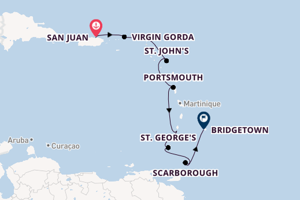 Southern Caribbean from San Juan, Puerto Rico with the Azamara Quest