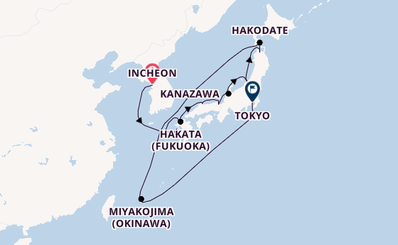 Japan from Incheon, South Korea with the Silver Whisper