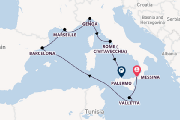 MSC World Europa 8  Messina-Palermo