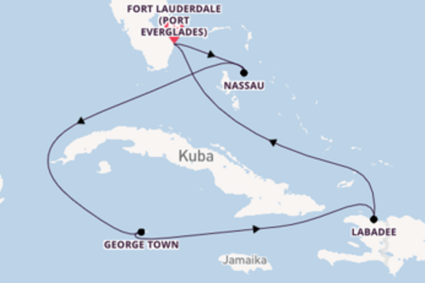 In 8 Tagen nach Fort Lauderdale (Port Everglades) über Nassau