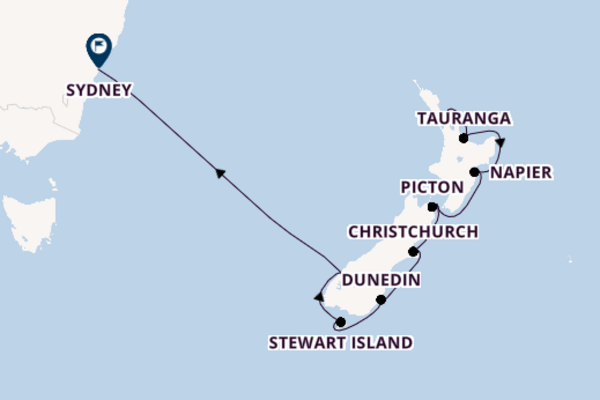 Nieuw Zeeland vanaf Auckland, Nieuw-Zeeland met de Azamara Onward