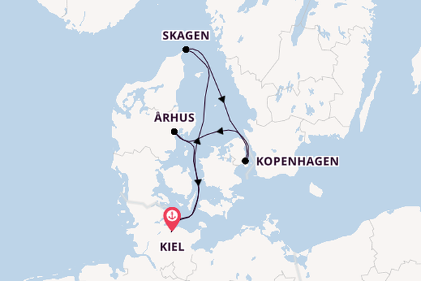 Ostsee ab Kiel, Deutschland auf AIDAnova