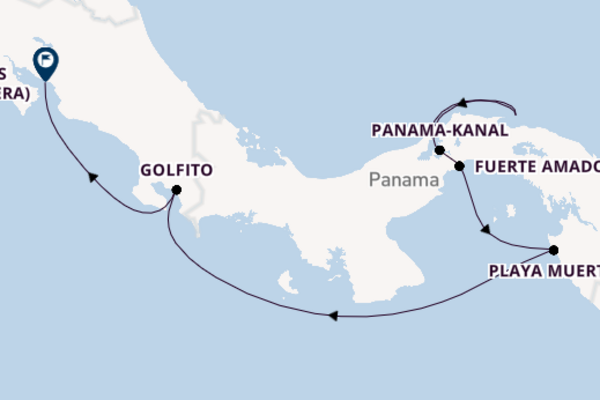 Mittelamerika ab Colón, Panama auf der Le Dumont-d'Urville