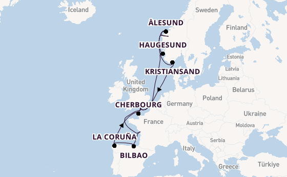 Norway from Southampton, England with the MSC Virtuosa