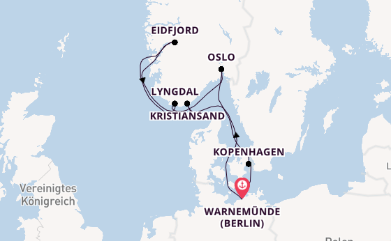 Norwegen ab Warnemünde auf der MSC Magnifica