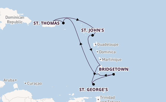 Caribbean vanaf San Juan, Puerto Rico met de Celebrity Summit