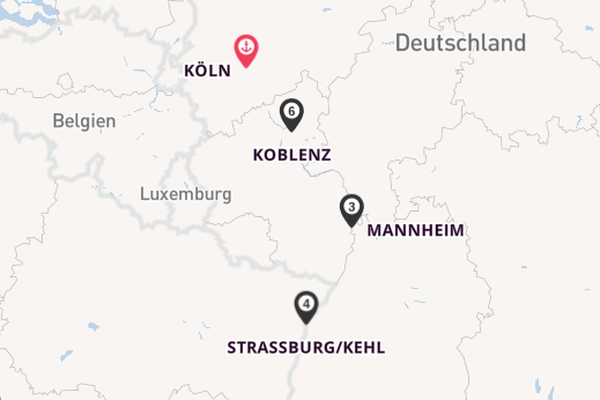 Rhein ab Köln, Deutschland auf der MS RHEIN MELODIE