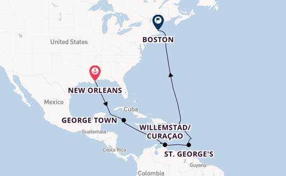 Caribbean from New Orleans, Louisiana, USA with the Norwegian Breakaway