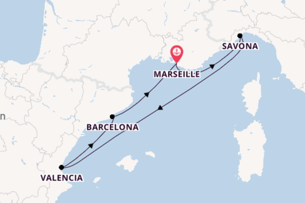 Beeindruckende Kreuzfahrt über Valencia ab Marseille
