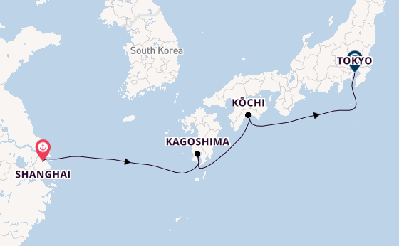 Japan from Shanghai, China with the MSC Bellissima