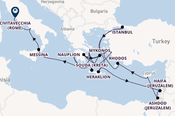 29-daagse droomcruise vanuit Athene (Piraeus)