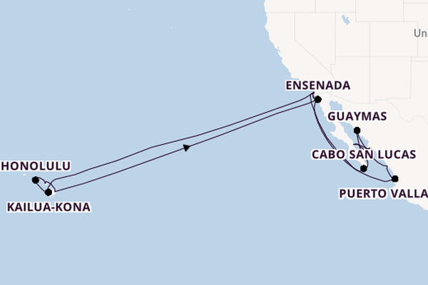Polynesië vanaf San Diego, Verenigde Staten met de Zaandam