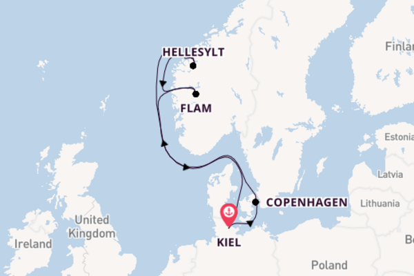 Cruising from Kiel via Hellesylt