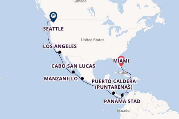 Midden-Amerika vanaf Miami, United States met de Norwegian Encore