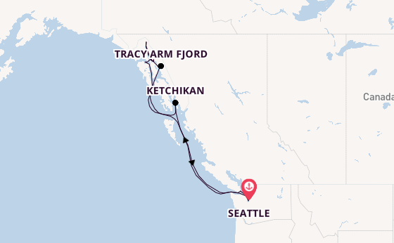 Alaska & West Canada from Seattle, Washington, USA with the Carnival Spirit