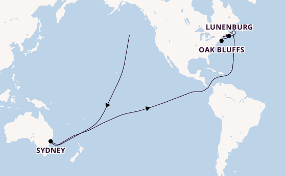 Transpazifik ab Boston, USA auf der Le Bellot