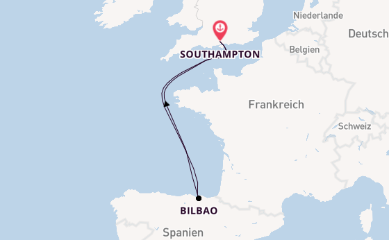 England ab Southampton, Großbritannien auf der Disney Wish