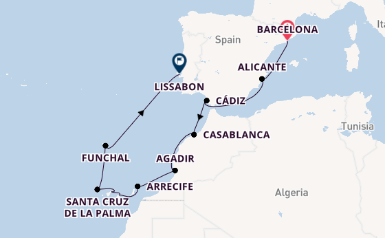Canarische Eilanden vanaf Barcelona, Spanje met de Seven Seas Voyager