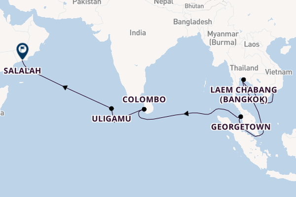 Zuidoost-Azië vanaf Ho Chi Minhstad, Vietnam met de VASCO DA GAMA
