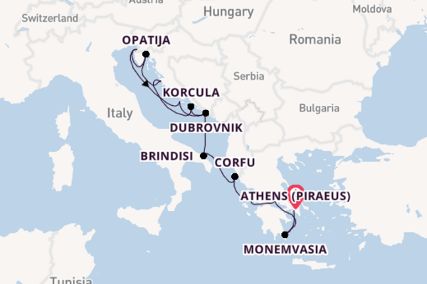 Voyage from Athens (Piraeus) with the Seabourn Encore