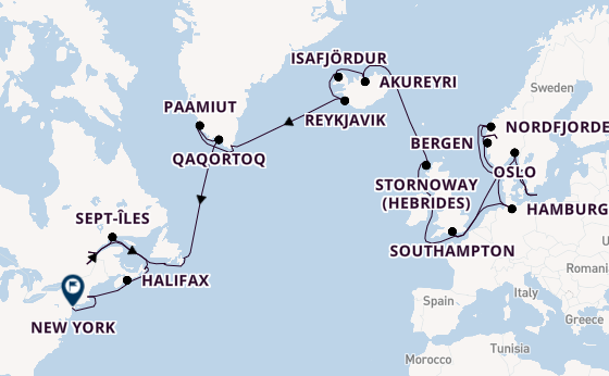 Transatlantic from Southampton, England with the EXPLORA IV