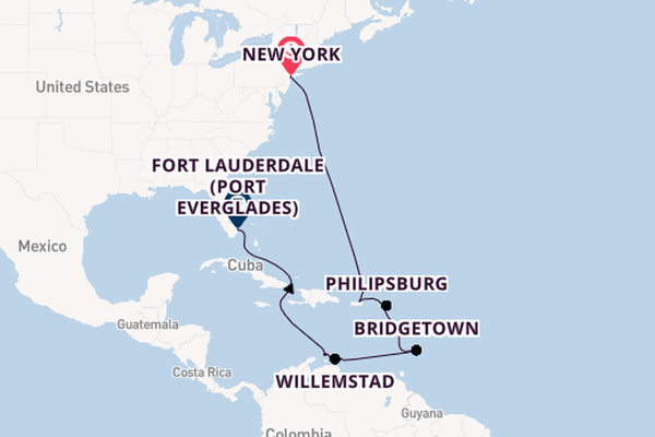 New York to Florida with Luxury Caribbean Islander