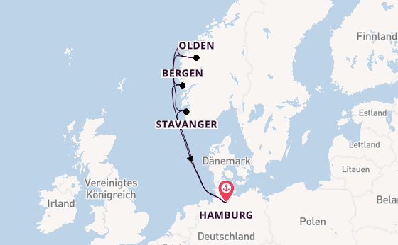 Norwegen ab Hamburg auf AIDAsol