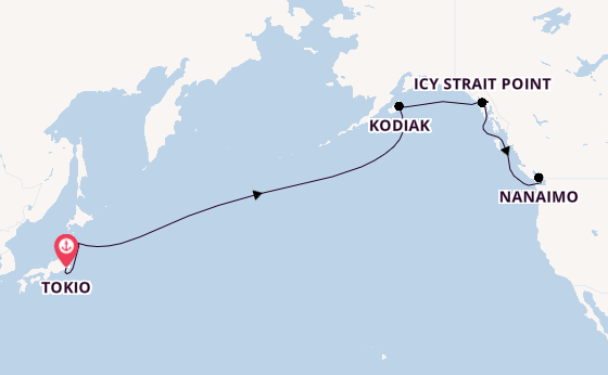 Transpacifisch vanaf Tokio, Japan met de Azamara Quest
