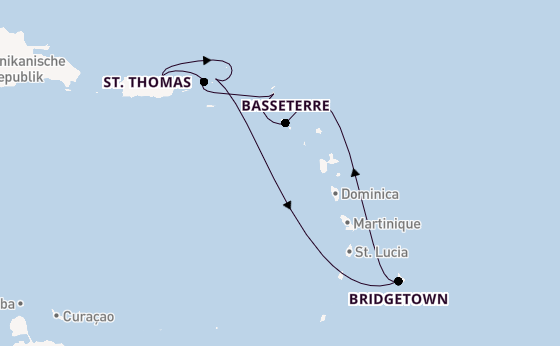 Karibik ab San Juan, Puerto Rico auf der Norwegian Prima