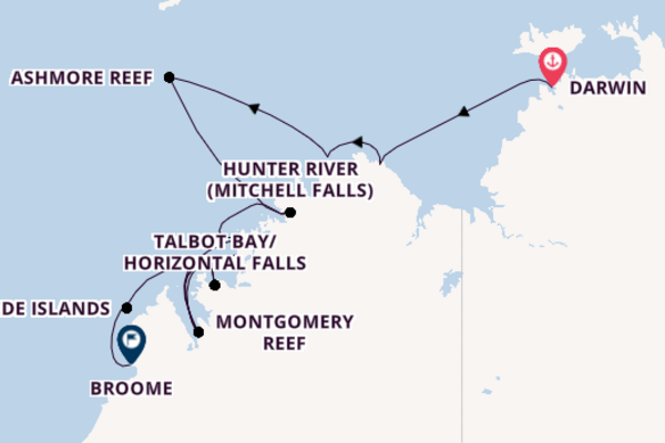 Australia from Darwin, Australia with the Seabourn Pursuit