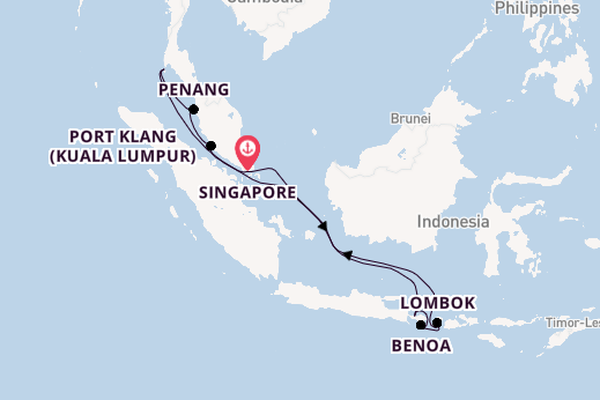 South East Asia from Singapore, Singapore with the Celebrity Solstice