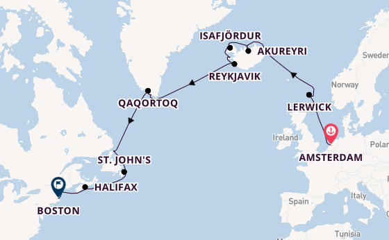 Transatlantic from Amsterdam, Netherlands with the Zuiderdam