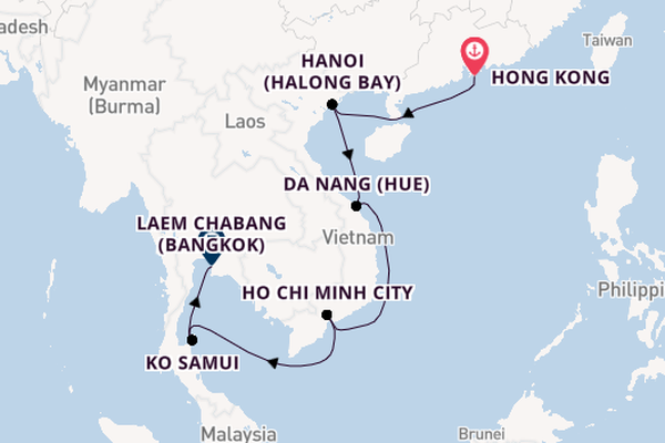 South East Asia from Hong Kong, China with the Luminara