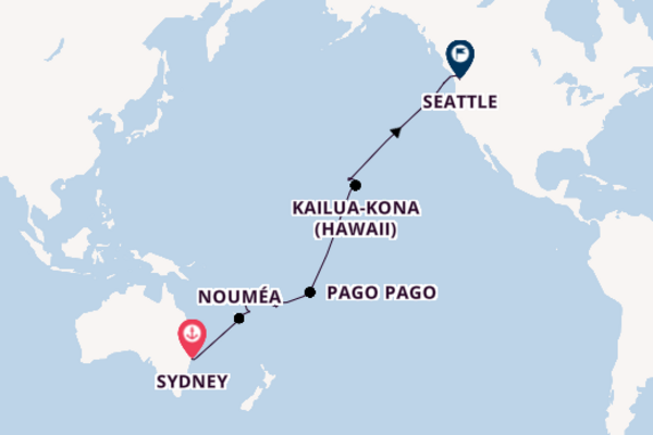 Sailing with Holland America Line  from Sydney to Seattle