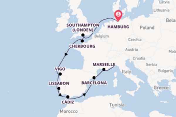 Cruise naar Spanje vanuit Duitsland met de MSC Magnifica