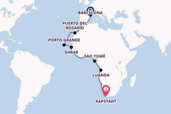 In 27 Tagen nach Barcelona über Sao Tomé