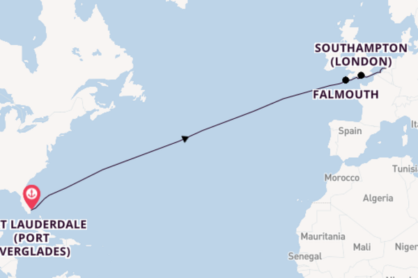 Transatlantic & Repositioning from Fort Lauderdale (Port Everglades), Florida with the Rotterdam