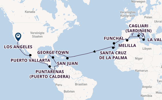 Transatlantik ab Barcelona, Spanien auf der Sonata (Oceania)
