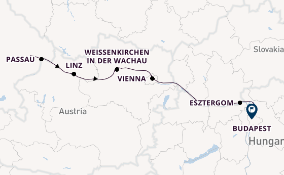 Danube River, Europe from Vilshofen, Germany with the AmaReina