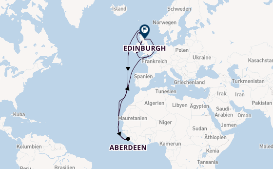 Britische Inseln ab Southampton, Großbritannien auf der Seven Seas Voyager
